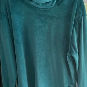 Teal Velvet Turtle Neck
